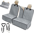 IVY&LANE Dog Car Seat Cover for Back Seat,Conversible 2-in-1 Waterproof Front Seat Cover,Heavy-Duty & Scratchproof Car Seat Protector Cover for SUVs, Trucks and Sedans(Standard,Grey) by IVYLANE