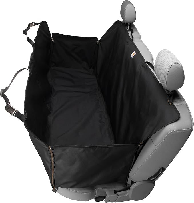 Carhartt Universal Fitted Nylon Duck Pet Hammock Black | Dog Back Seat Cover - Image 2