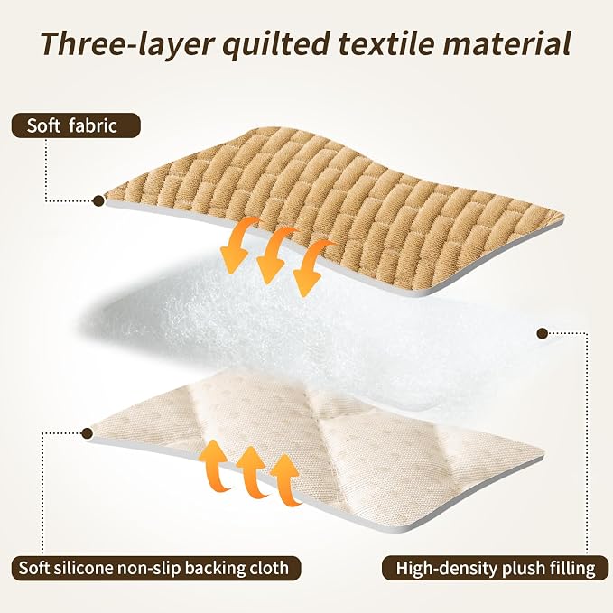 Couch Covers for Dogs Washable, Velvet Dog Couch Cover Protector, Fuzzy Plush Pet Sofa Cover for 3 Cushion Couch, Sofa Covers for Pets(1PC,Light Brown,27.6"x82.7",3 Seater Sofa Pad Cover) - Image 5