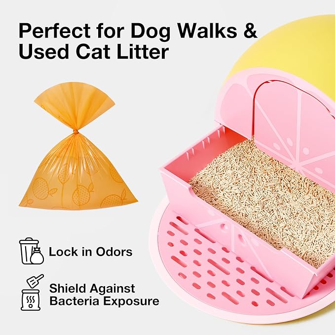 VETRESKA Citrus Scented Dog Poop Bags, 540 Counts, Leak Proof | Extra Thick and Large Pet Waste Bags for Dogs Walking and Cat Litter, 36 Refill Rolls - Image 6