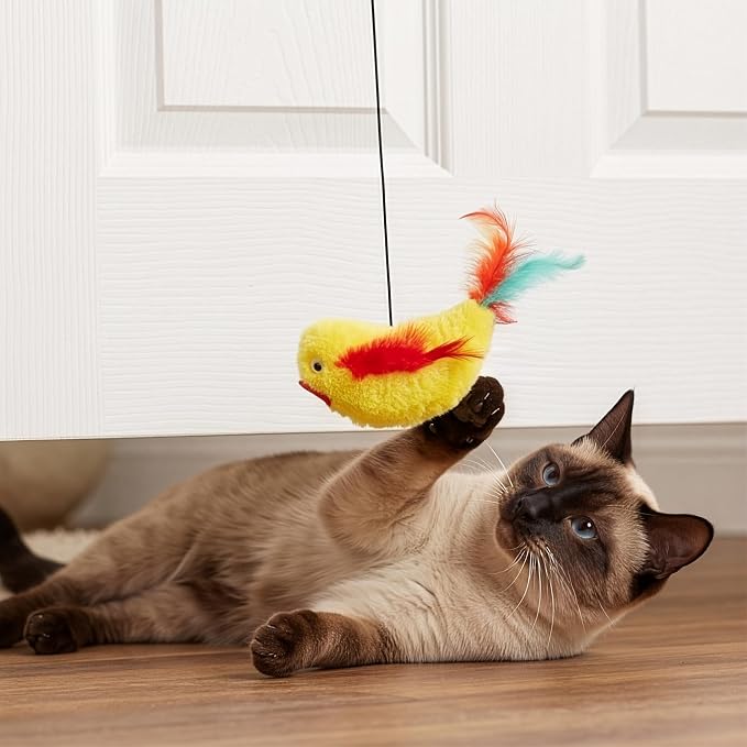 SPOT A-Door-Able Plush Bird Cat Toy | Rattle and Catnip Cat Toy Provides Hours of Entertainment for Your Cat | Hangs on Any Size Door Frame - Image 10