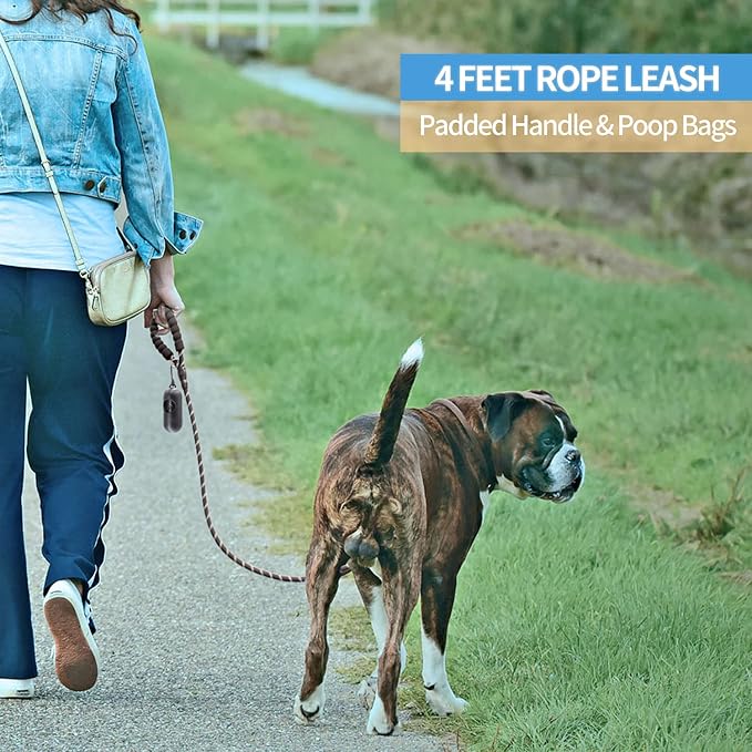 2/4/5/6 FT Dog Leash with Comfortable Padded Handle and Highly Reflective Threads for Small Medium and Large Dogs (4FT-1/2'', Black) - Image 5