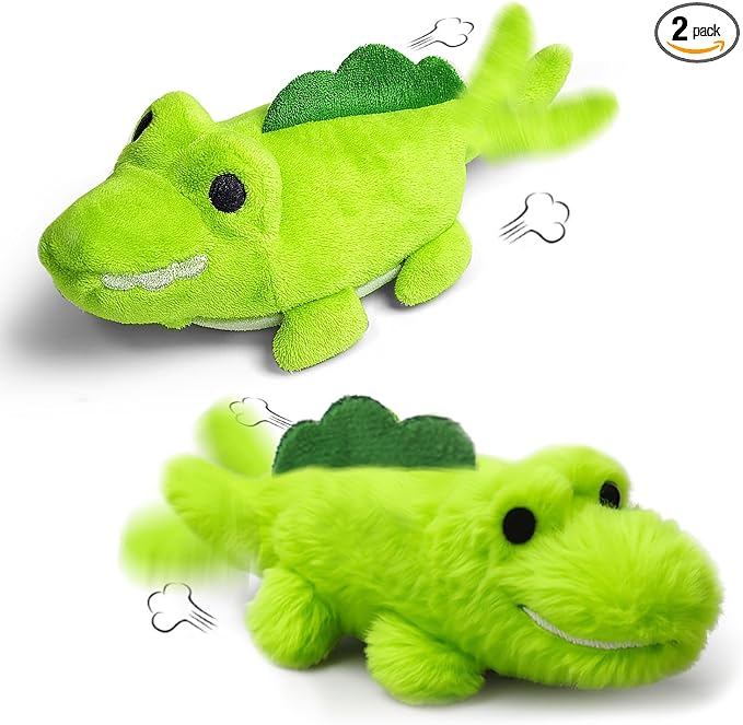 Interactive Cat Toys for Indoor Cats – Auto Moving Alligator with 360° Random Movement & Tail Wagging, Rechargeable Cat Exercise Toy with Catnip, Self-Play Fun for Bored Adult Cats-Set by ZelingHTL