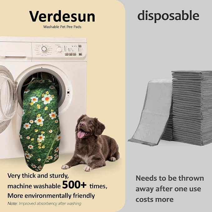 Washable Pee Pads for Dogs, Reusable Puppy Potty Training Pads, Ultra-Absorbent Thick Waterproof Leak-Proof Non-Slip Pads & Mat for Crate, Playpen, Floor, Whelping & Housebreaking , 2 Pack 36"x72" - Image 3