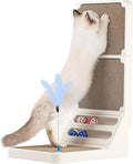 Goosheep Cat Scratching Board Kitten Scratching Ball Wall Scratchers for Indoor Cats L Shaped Cat Scratcher Cats with Scratcher Pads White by Goosheep