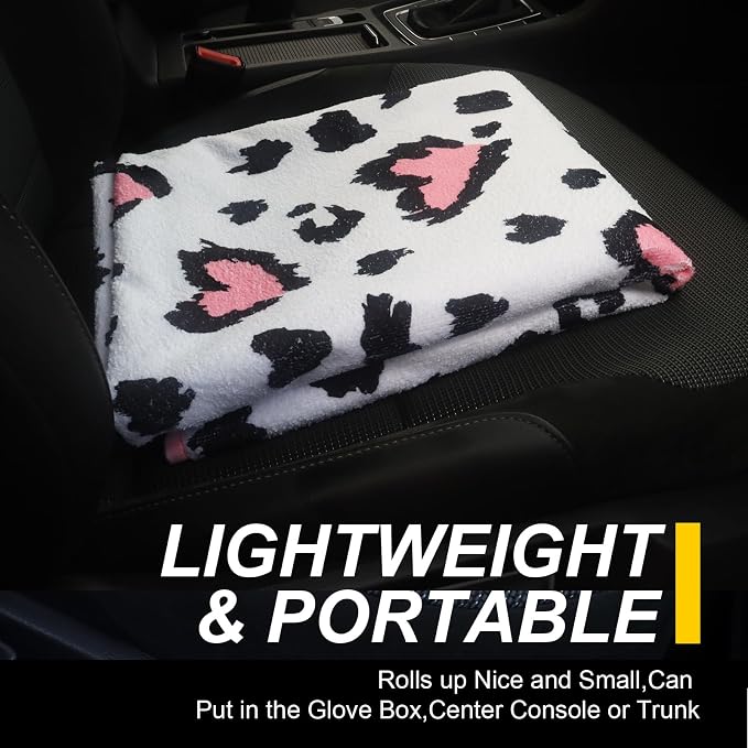 Car Seat Cover Protector Front Seats,for Gym Workout,Running,Swimming,Beach and Hiking,Waterproof Sweat Towel Bucket Seat Covers for Trucks SUV Jeep (Leopard Print) - Image 8