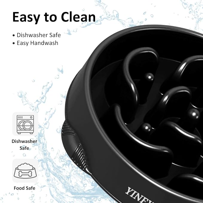 YINEYA 4 Cups Slow Feeder Dog Bowls Large Breed, Anti-Choking Pet Supplies, Maze Dog Food Bowl, Puzzle Feeder That Slow Down Eating 2PCS - Image 7