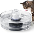 2.7L Glass Pet Fountain –Transparent Glass Cat Water Fountain & Little Dog Drinking Bowl– Automatic Cat Water Dispenser by Cepheus