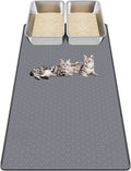 Cat Litter Mats,51"x25.6"Extra Large Silicone Cat Mat for Litter Box | Kalolary Easy to Clean Kitty Litter Trapping Mat,Soft on Kittys Paws,Waterproof, Urine-Proof Kitty Litter Mats for Floor,Grey by Kalolary
