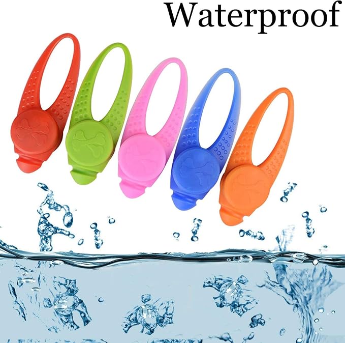 5-Pack LED Light Up Dog Collar Light, Waterproof Cat Pet Safety Lights | Waterproof silicone material - Image 7