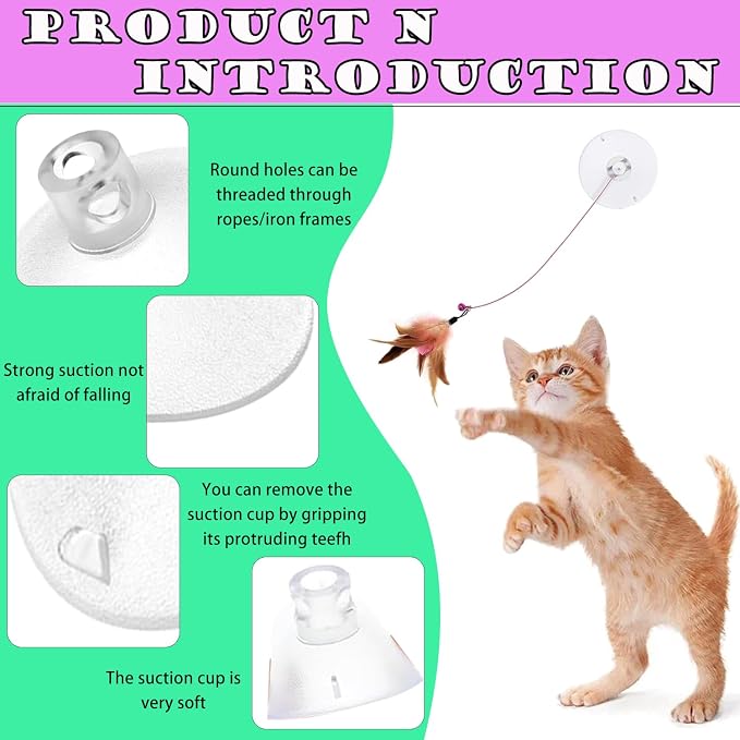 Cat Window Perch Suction Cup - 4 Pack Replacement Clear PVC Sucker Pads for Cat Hammocks, Beds, Perches - Strong & Powerful Large Suction Cups (3.4in/85mm) - Image 3
