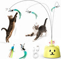Interactive Cat Toys for Indoor Cats: Automatic Flying Bird Cat Toy with 360° Feather Wand, Strong 8cm Suction Cup, USB Rechargeable Self-Play Cat Toy for Bored Kittens & Adult Cats by Unknown