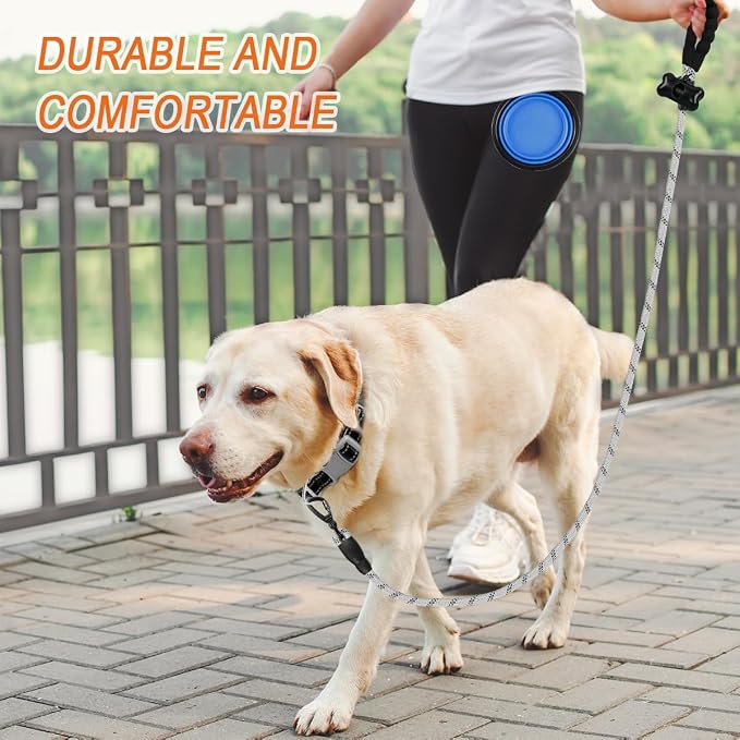 BARKBAY Dog Leashes for Large Dogs Heavy Duty Dog Leash 4/5/6 FT with Comfortable Padded Handle and Highly Reflective Threads for Medium Large Dogs Walking Training Running (5FT-1/2'',Gray) - Image 8