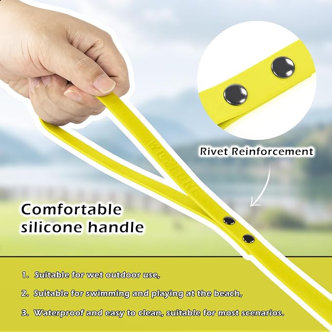 Wolfone Waterproof Dog Leash 33FT Long Line Training Lead for Dogs | Recall Leash for Dogs Heavy duty PVC coated leash with easy clean design tangle-free nylon core for outdoor training - Image 4