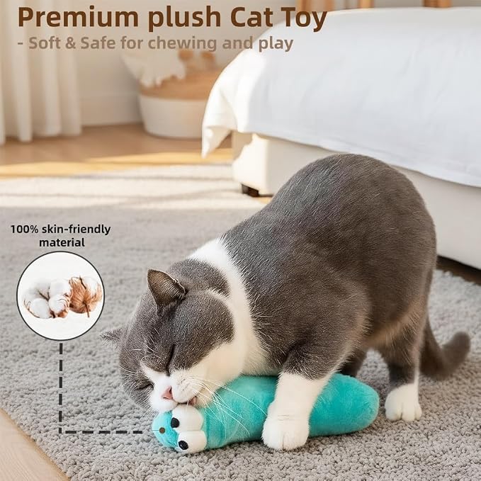 2BB Cat Kicker Toys 3 Pack, 13 Inch Quiet Catnip Toy Pillows for Indoor Cats, Soft Plush Refillable Kick Sticks for Kittens, Interactive Play & Exercise (Multi-Color) - Image 2