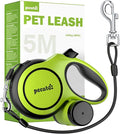 Pecute Chew Proof Retractable Dog Leash 16.4ft for Dogs 11-66 lbs | Heavy Duty Dog Leash Retractable with Steel Anti-Chew Cable, Lightweight, Non-Slip Grip, Built-in Poop Bag Holder, Reflective by pecute