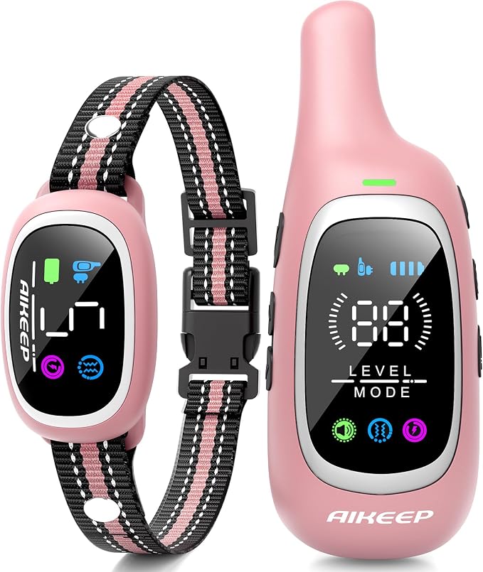 2-in-1 Dog Shock Collar and Bark Collar for Dogs – 3300FT Dog Training Collar with Remote, IP67 Waterproof e Collar with Anti-Bark/Beep/Vibration/Shock Modes for Small Medium Large Dog(8-120Lbs) by Unknown
