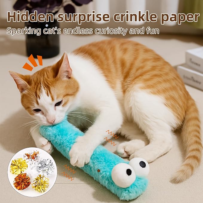 Gochanmon Cat Toys Pillows,3 Pack, Catnip Inside,Soft and Durable Kick Sticks with Crinkle Sound, Interactive Indoor Kitten Play and Exercise Toy 12.5 Inches - Image 4