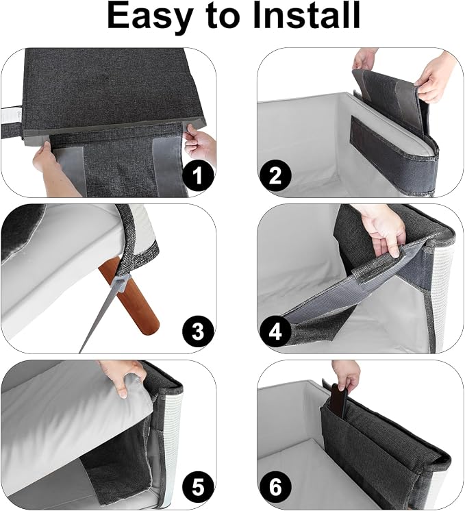 Upgraded Cat Scratch Furniture Couch Protector with 27.6’‘L*19.6’‘W Natural Sisal for Protecting Large Area Couch Sofa Chair,Couch Protector from Cat Claws(Dark Grey/Left Handed) - Image 6