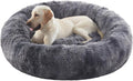 45 in Faux Fur Donut Dog Bed for Extra Large Dogs,Tie-dye Grey | Calming Plush Round Jumbo Fluffy Pet Bed with Removable & Washable Cover,Fits up to 120 lbs Pets by BedStillLoveStill
