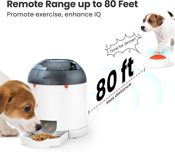 Potaroma Dog Puzzle Feeder Toy, Interactive IQ Training, Electronic Treat Dispenser, Automatic Rechargeable with Remote for Food Dispensing, All Breeds, 280ml Capacity (Pack of 2) - Image 2