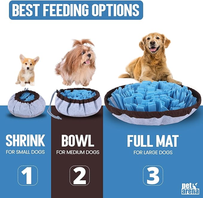PET ARENA Adjustable Snuffle Mat for Dogs Puzzle Feeder Toy | Promotes healthy eating habits, reduces boredom, brain exercise, and provides engaging activity for pets indoors or outdoors - Image 2
