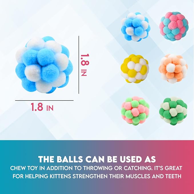 9 Pack Catnip Toys for Cats – Interactive Cat Toys for Indoor Cats & Kittens, Variety Bundle with Plush Animals & Catnip Balls, Fun Kitten Enrichment Toys Set - Image 4