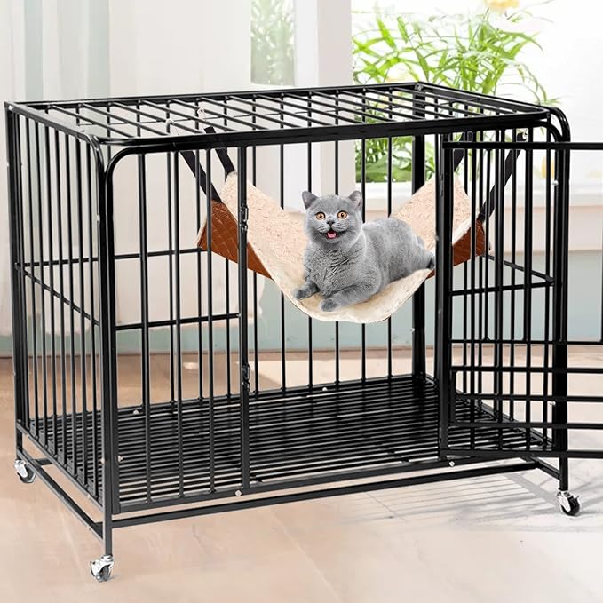 JOYELF Cat Hammock Bed, Medium Reversible Pet Cage Hammock Hanging Soft cat Bed for Kitten Ferret Puppy or Small Pet - Image 7