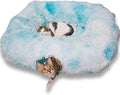XxingSheep Extra Large Cat Tunnel Bed Plush Cat Cave for Indoor Cats | Soft plush fabric creates a warm and comfortable resting space by XxingSheep
