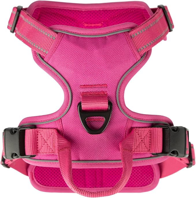Voyager Dual Attachment No Pull Harness - Fuchsia, X-Large | 28 - 37" in Chest, No Pull Dog Harness, Fully Adjustable, 3M Reflective Technology, Front & Back D-Rings, Walking & Training - Image 2