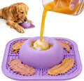 Slow Feeder Dog Bowls & Lick Mat for Liquid and Thick Treat, Anti-Slip Dog Lick Bowl with Interactive Rolling Ball, 5/6 Cup Pup Licking Toy for Large Medium Small Dogs and Cats-Large Purple by PetsHome