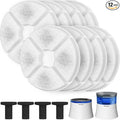 Pawtners Dog Water Fountain, 8 Replacement Filters for 10in/6.7in Fountain | Multiple Filtration, filter out hair, dust, debris and adsorb heavy metal ions, Suitable for Small Medium Large Dogs Cats Pet by Pawtners