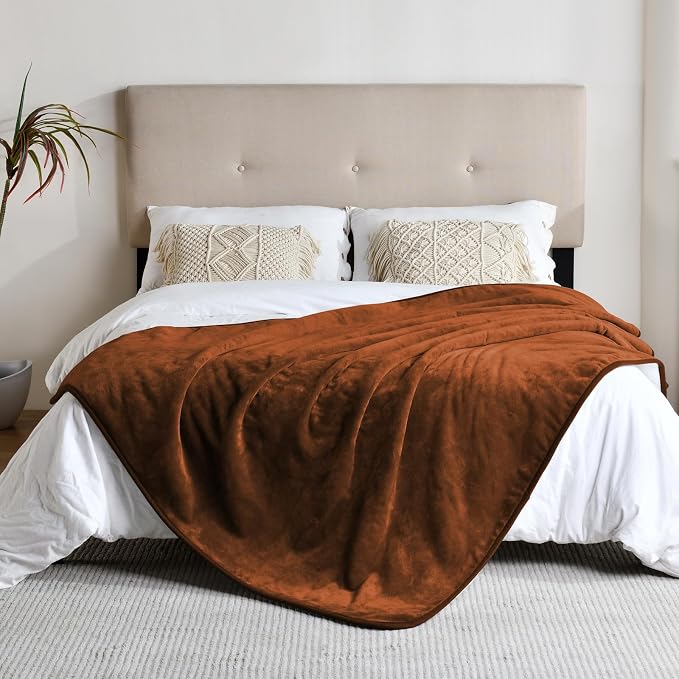 Soft Waterproof Blanket for Bed Couch Sofa, Caramel, 60x80 inches | Liquid Pee Proof Pet Blanket for Dog Puppy Cat, Reversible Sherpa Fleece Blanket for Couch Cover, Furniture Protector - Image 3