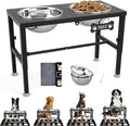 SHAINFUN Elevated Dog Bowls with Mat for Large & Extra Large Dogs, Raised Dog Bowl Stand with Two 101oz Stainless Steel Bowls, Tall Dogs Food Water Bowl Holder by SHAINFUN