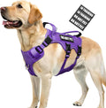 WINSEE Escape Proof Dog Harness with Double Handle+4 Removable Patches | Service Working Molle Harness with Double Handle for Large Dogs, Tactical Pet Reflective Vest for Walking Hiking Hunting by WINSEE