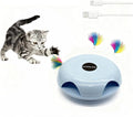 Interactive Whack-a-Mole Cat Toy — Automatic Mushroom Feather Pop-Up Play Toy for Cats, Cognitive Stimulation & Exercise, Durable Pet Entertaining Game (Blue) by Unknown
