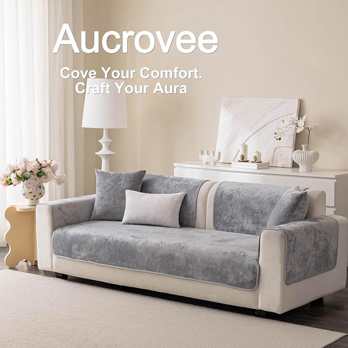 Easy Clean Couch Cover for Dogs,Non Slip Sofa Covers Washable for 3 Cushion Couch Sofa Sectional Sofa Slipcover, Furniture Protector (1 PCS 36"x82" Black) - Image 3