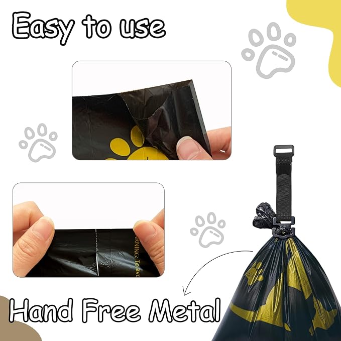 Metal Dog Poop Bag Holder 2-Pack w/Leash Clip|Durable Scratch-Resistant Aluminum|30 Bags+6 Accessories（Dark Green） - Image 5