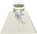 Mofason Cat Litter Mat XXL, Pearl Waterproof Litter Box Mats Extra Large | Washable 38"x25" silicone kitty litter box mat for floor; jumbo extra large pet trapping rug pad, cat litter matt easy clean by Mofason