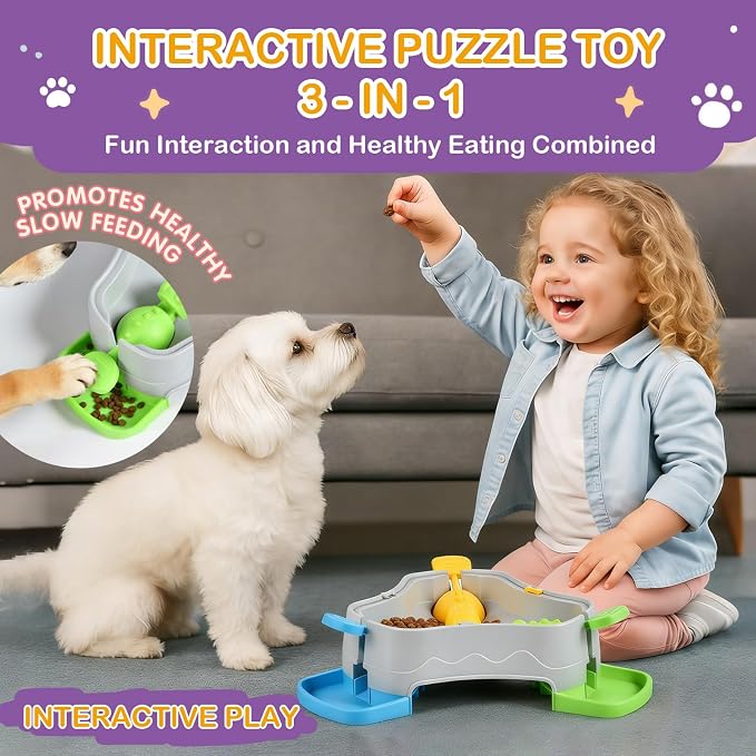Interactive Dog Toys, Dog Puzzle Toy Treat Dispensing Dog Toys, Dog Enrichment Toys for Mental Stimulation, Slow Feeder Dog Puzzle for Small Medium Dogs, Interactive Cat Toy Cat Puzzle Feeder - Image 2