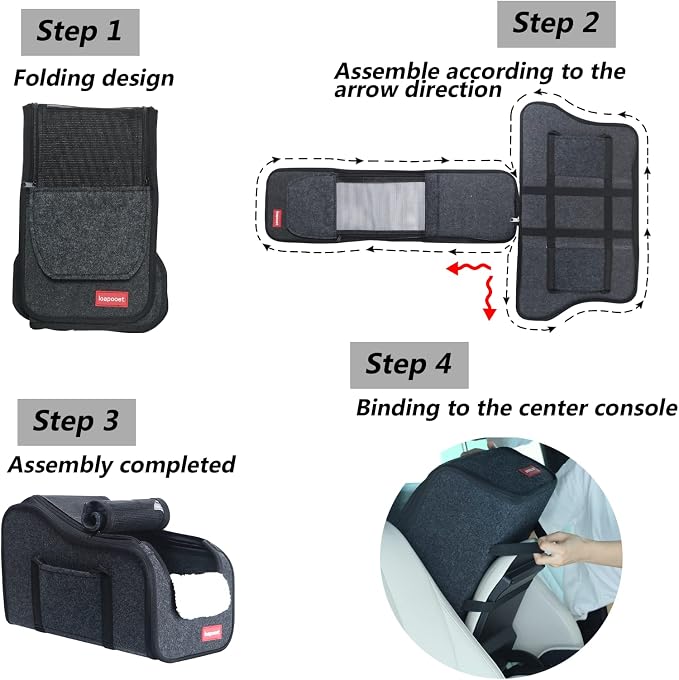 Center Console Small Dog Car Seat,Portable Pet Cat Puppy Booster Armrest Carseat Up to 11lbs,Equipped with a Breathable Protective Cover Net to Prevent Escape with Washable Fluffy Cushion and Pillow - Image 8