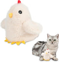 Best Pet Supplies Catify Interactive Flapping Cat Toy - Chick, Beige | Catnip Infused, Motion Activated Wings, Realistic chirps, Soft, Rechargeable, For Indoor Kittens & Cats, Independent Play by BestPetSuppliesLLC