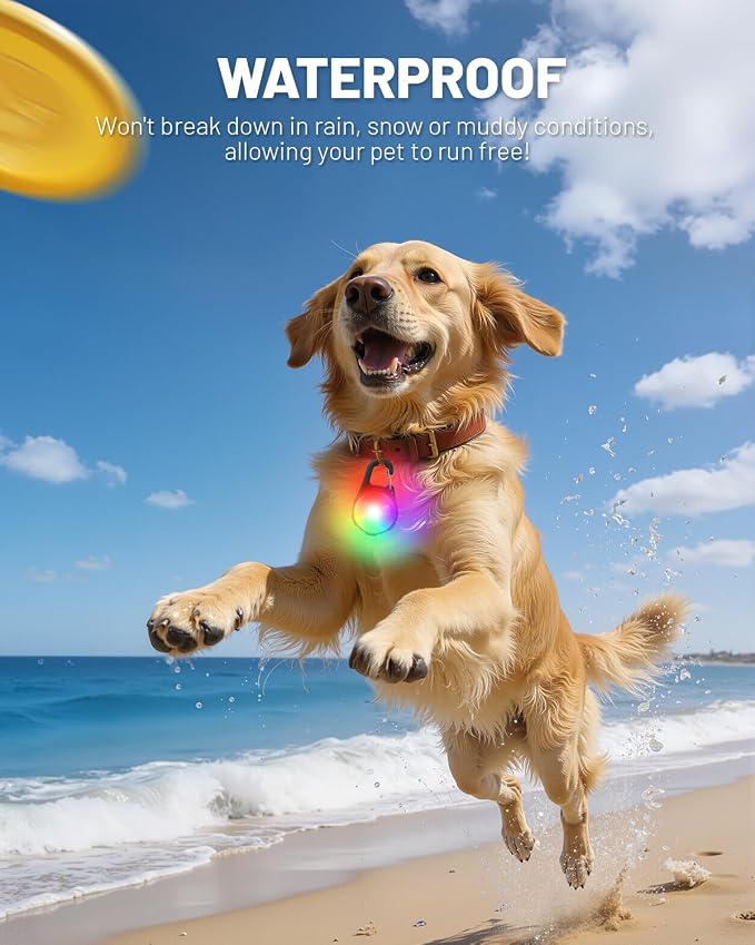Dog Lights for Night Walking, 2 Packs LED Collar Light, 4 Modes Light for Walking at Night, Waterproof Dogs Walk Lights, Rechargeable Collar Lamp for Nighttime Clip On, for Running, Camping, Cycling - Image 5