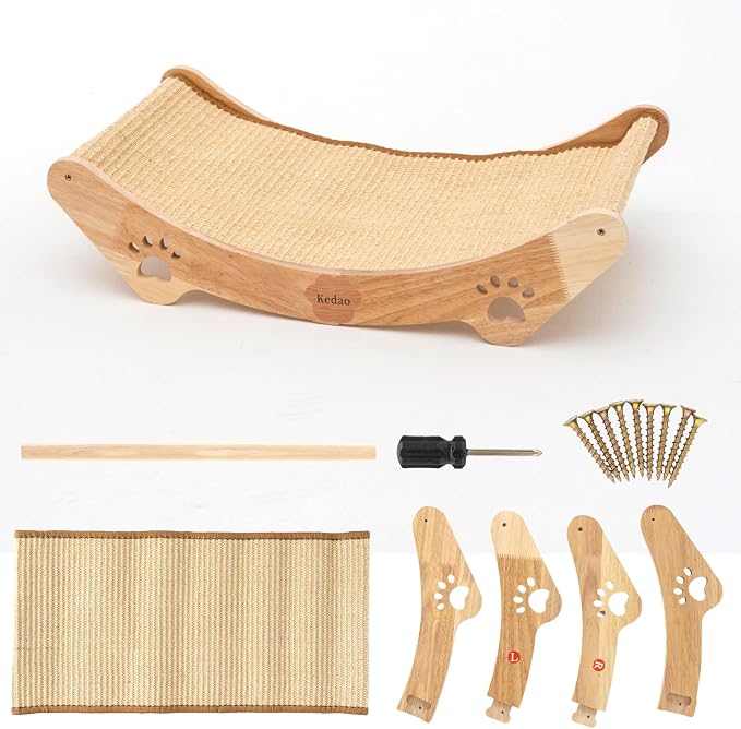 KEDAO Sisal Cat Scratcher Bed Scratching Posts for Indoor Cats Hammock Adults Kitty Curls Cat Scratcher Wooden Cats Furniture Scratching Pad - Image 8