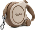 26ft Retractable Dog Leash for Large Dogs up to 110 lbs, Khaki | Automatic 8M 360°Tangle-free Durable Nylon Rope for Dogs up to 50KG,Detachable Waste Bag Dispenser, One-hand Brake & Lock by TailyWags