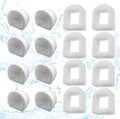16 Pack Pet Fountain Replacement Filters, 8 Carbon and 8 Foam Pre-Filters | For Select Ceramic and Stainless Pet Fountains; Carbon Reduces Odors, Foam Catches Hair and Debris to Support Pump Care by Ukulork