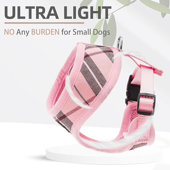 PUPTECK Small Dog Harness and Leash Set No Pull for XS XXS Sized Dogs Puppy | Escape Proof No Choke Pet Cat Adjustable Soft Padded Walking Vest - Image 5