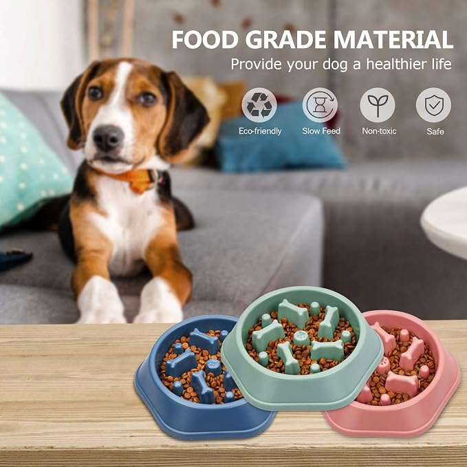 UPSKY Slow Feeder Dog Bowl Anti-Chocking Slower Feeding Pet Puzzle Bowls | Interactive Bloat Stop Dog Food Dishes, Non-Slide Dogs Lick Treat for Small Medium, Slow-Eating Maze Design, Easy to Clean - Image 6