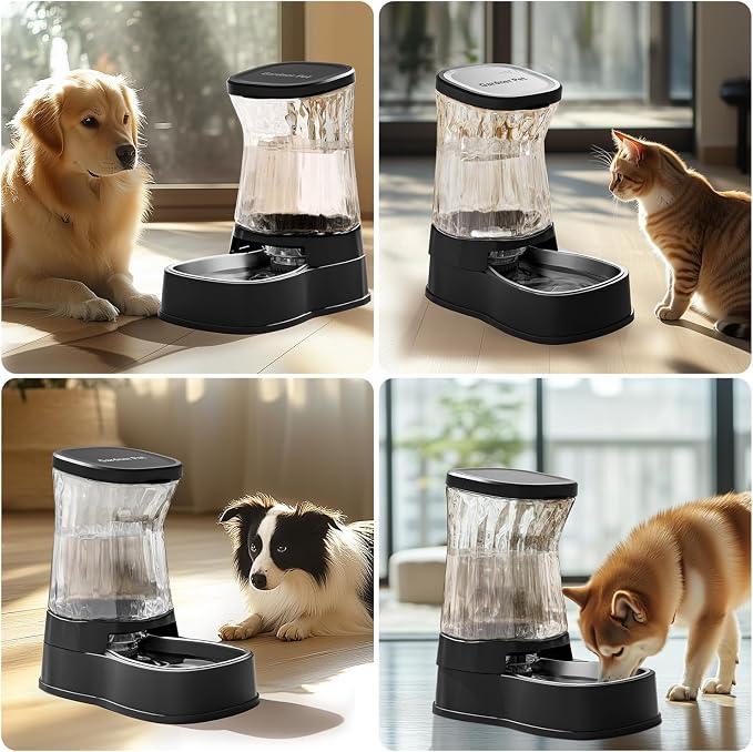 Gardner Pet Automatic Dog Water Dispenser Gravity Stainless Steel Water Waterer Feeder, Large Capacity Water Feeding Bowls for Medium & Large-Sized Dogs Cats Other Pets -(2.1 Gallon) - Image 6