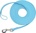 Waterproof Long Leash Durable Dog Recall Training Lead Great for Outdoor Hiking, Training, Yard, Beach and Swimming (Sky Blue, 15ft) by Qiaosite